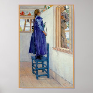 Suzanne dekorativ målning på väggen poster