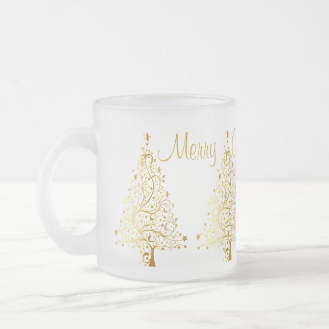 SUZANNE ELIZABETH CHRISTMAS-SAMLING FROSTED GLA FROSTAD GLASMUGG (Vänster)