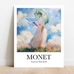 Suzanne Hoschedé av Claude Monet Poster