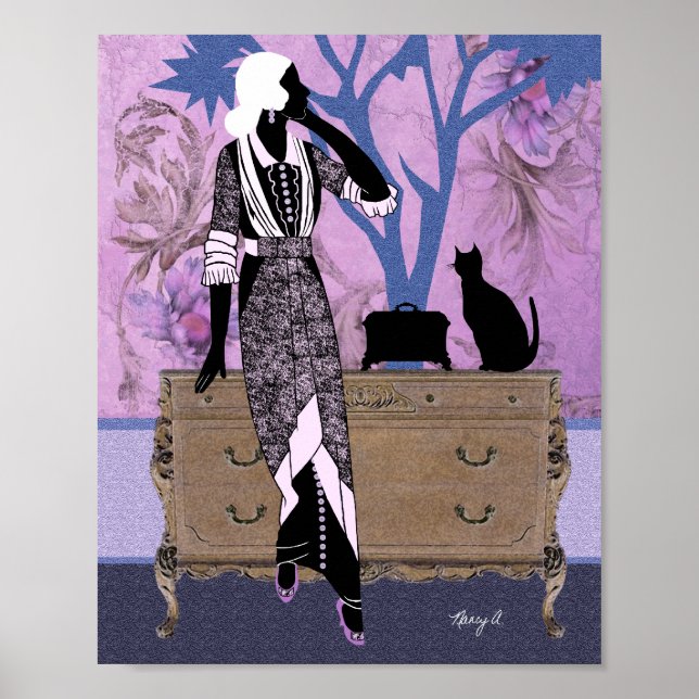 Suzanne i Lila & Blue Poster (Framsidan)