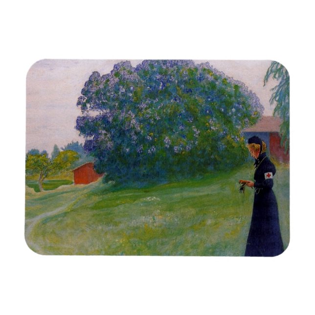 Suzanne i Red Kor Uniform Magnet (Horisontell)