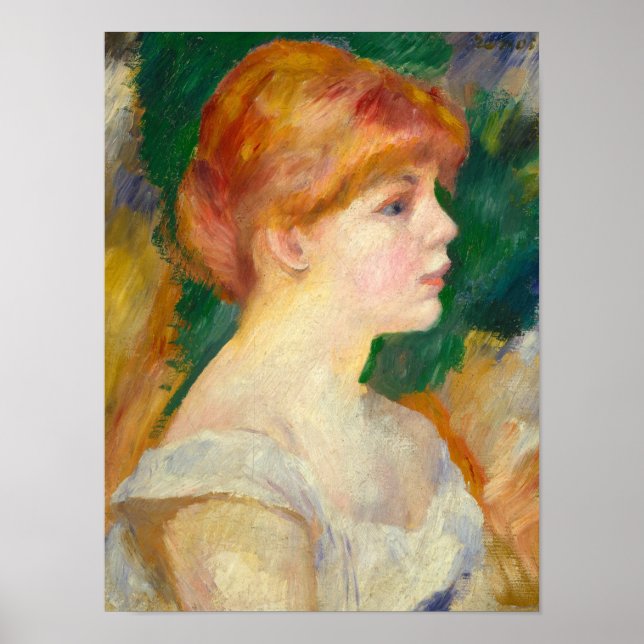 Suzanne Valadon, 1885 av Pierre-Auguste Renoir Poster (Framsidan)