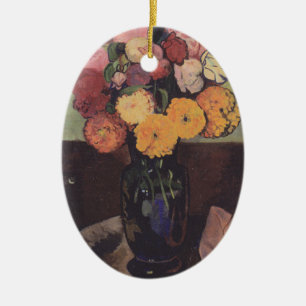 Suzanne Valadon Flower Vas på en Bord-runda Julgransprydnad Keramik