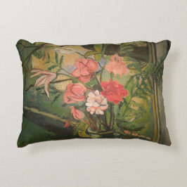 Suzanne Valadon Flowers Front of a Window Prydnadskudde