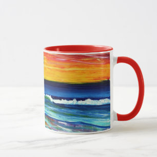Suzannes konst Solnedgång Strand Mugg