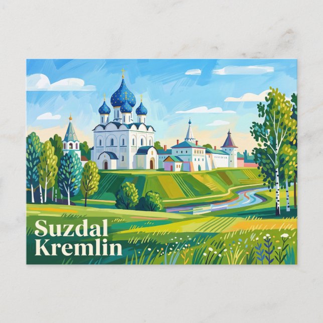Suzdal Kreml Ryssland Vykort (Framsida)