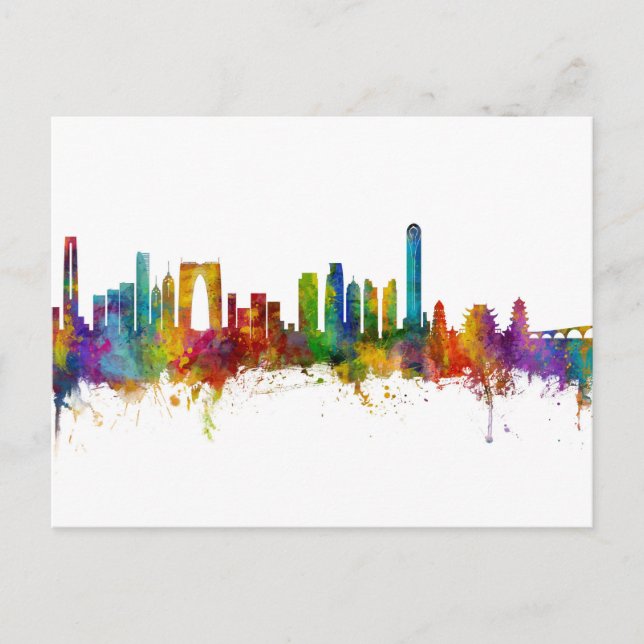 Suzhou China Skyline Vykort (Framsida)