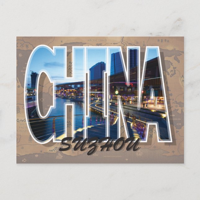 Suzhou chinavykort vykort (Framsida)