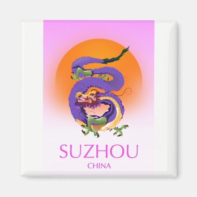 Suzhou Kina Drakon reserereklam Magnet (Framsidan)