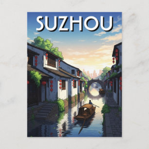 Suzhou Kina Resa Vykort