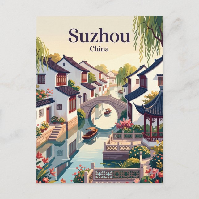 Suzhou Kina Vykort (Framsida)