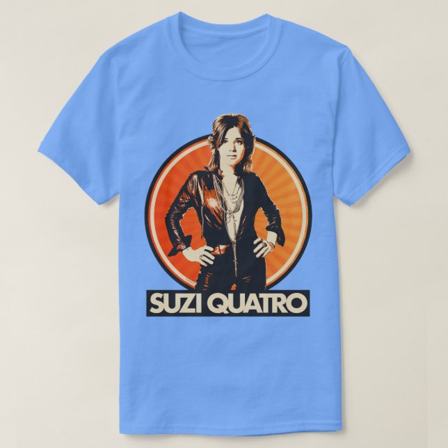 Suzi Quatro 70s Glam Sten T Shirt (Design framsida)
