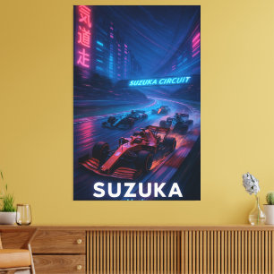 Suzuka Circuit F1 Japanska Grand Prix 2024 Figur Canvastryck