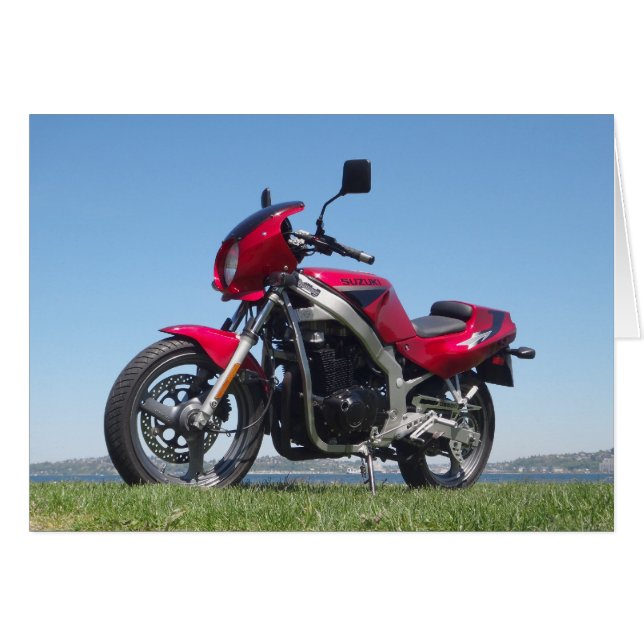 Suzuki 1992 GS500E Hälsningskort (Framsidan Horizontal)