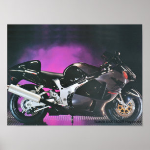 Suzuki Hayabusa GSX 1300R Motorcykel - A3 Poster