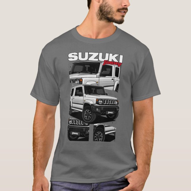 Suzuki Jimny Vit T Shirt (Framsida)