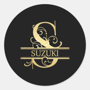 Suzuki Namn Runt Klistermärke