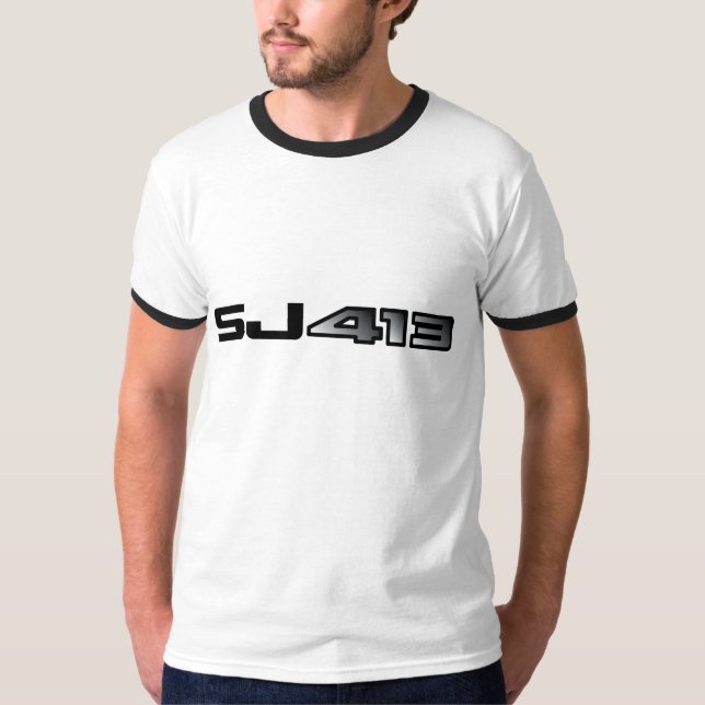 Suzuki SJ 413 skrivar emblemen T-shirt (Framsida)