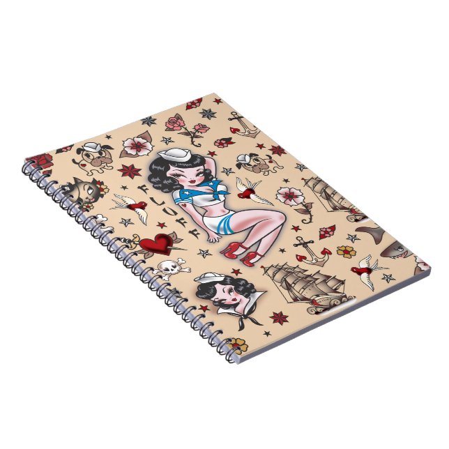 SuzySailorNotebook Anteckningsbok (Högra Sidan)