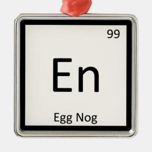 SV - Egg nos-kemi Periodic Bord Symbol Julgransprydnad Metall