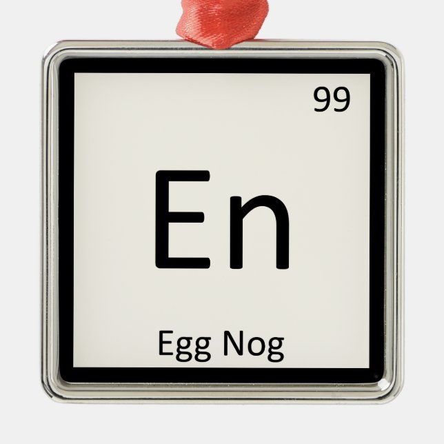 SV - Egg nos-kemi Periodic Bord Symbol Julgransprydnad Metall (Framsidan)