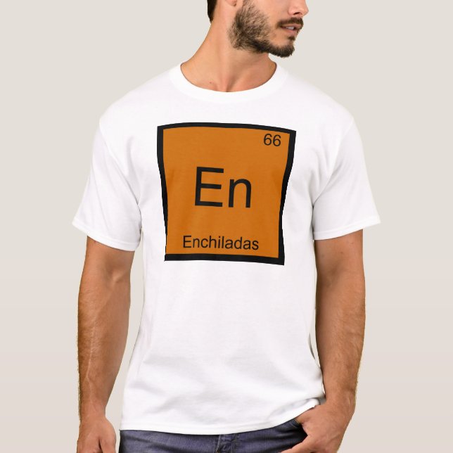 Sv - Enchiladas Rolig kemi elementsymbol T-shirt (Framsida)