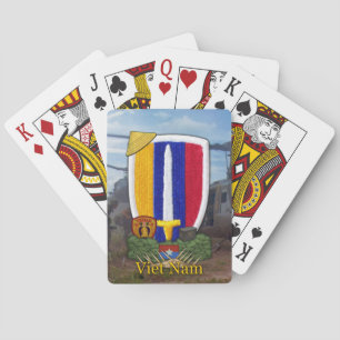 sv vietnam krig veterinärer veterans patch poker-k spelkort