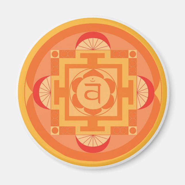 Svādhisthāna Chakra Mandala Magnet (Framsidan)