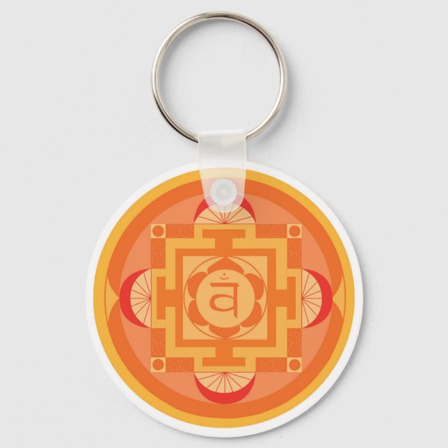Svādhisthāna Chakra Mandala Nyckelring (Framsida)