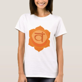 Svadhisthana Sacral Chakra kvinna T-tröja, vit Tee Shirt