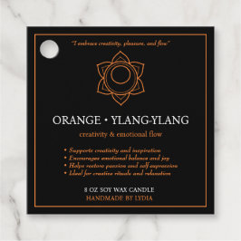 Svadhisthana Sakral Chakra Ljus Label Gåvor Etiketter