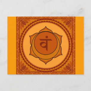 svadisthana eller sackral chakra vykort