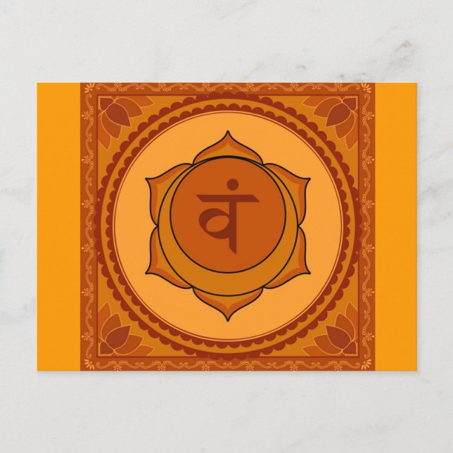 svadisthana eller sackral chakra vykort (Framsida)