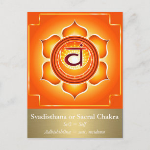 Svadisthana eller Sacral Chakra vykort
