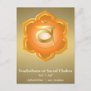 Svadisthana eller Sacral Chakra vykort