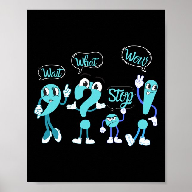 Svag engelsk interpunktionsdesign, etikett poster (Framsidan)