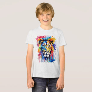 Svag lejon färglös vattenfärg t shirt