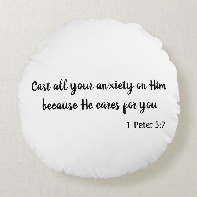 Svaga din ångest rund kudde (Framsidan)