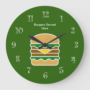 Svaga Hamburger Köksdesign Stor Klocka