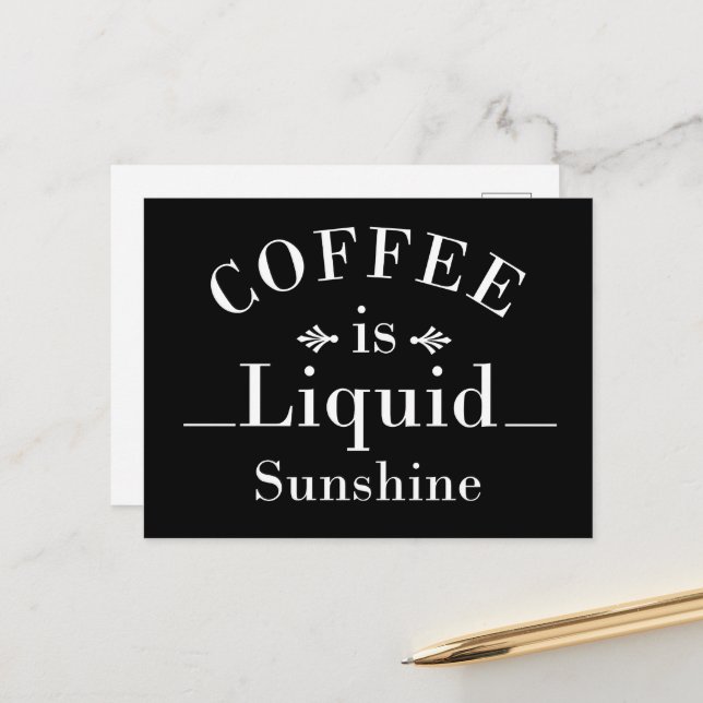 Svaga kaffetopporttecken helg vykort (Fram/Back In Situ)