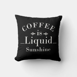 Svaga kaffetopporttecken kudde