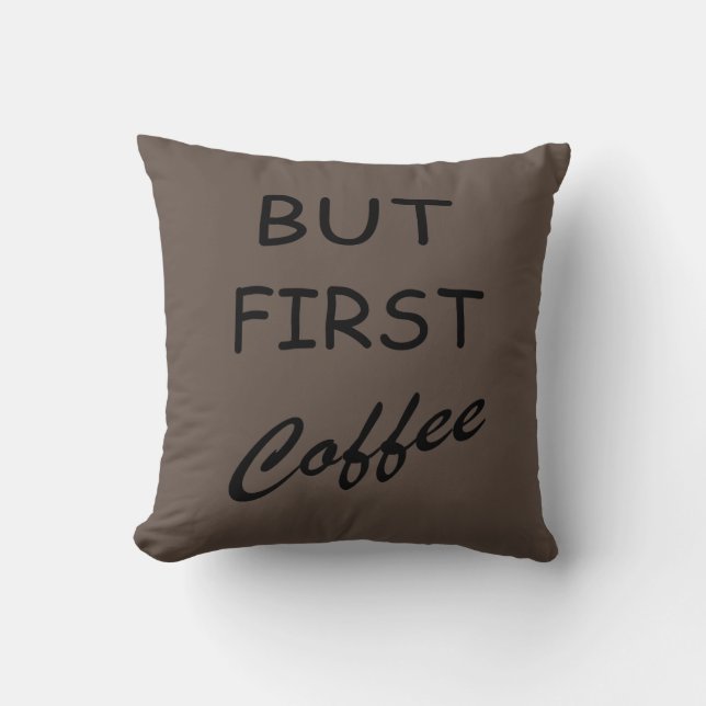 Svaga kaffetopporttecken kudde (Framsida)