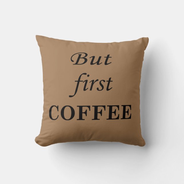Svaga kaffetopporttecken kudde (Framsida)