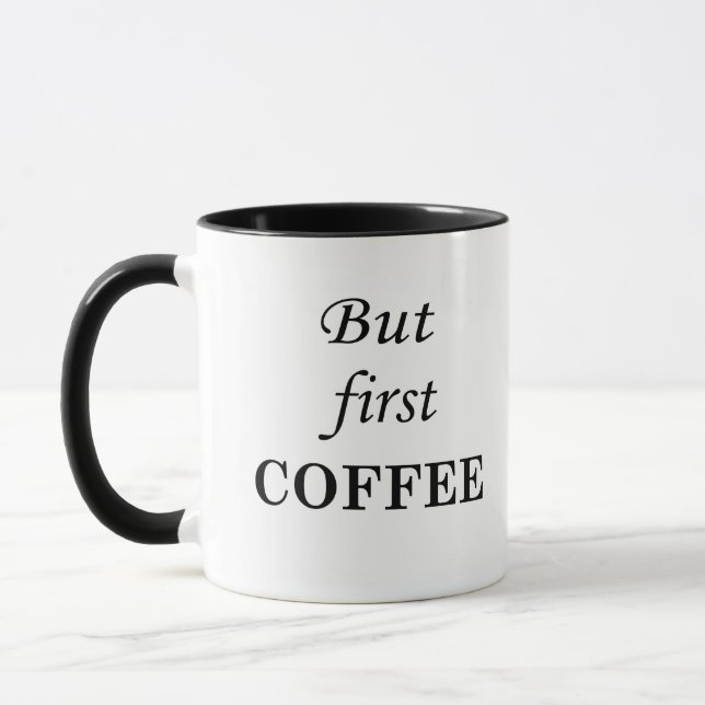 Svaga kaffetopporttecken mugg (Vänster)