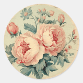 Svaga Minnen, Rosenskära Shabby Chic Runt Klistermärke