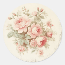 Svaga Rosa Glimmer Shabby Chic Runt Klistermärke
