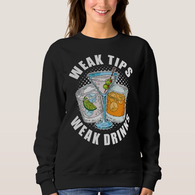 Svaga tips Svag Drinks Restaurant Server Servitör  T Shirt (Framsida)