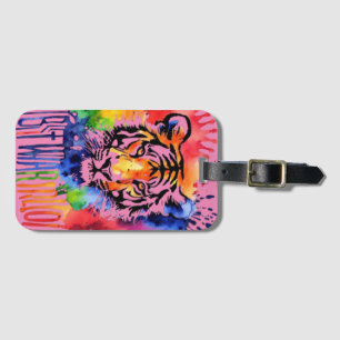Svaga vattenfärgsfärgad tiger bagagebricka
