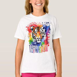 Svaga vattenfärgsfärgad tiger t shirt
