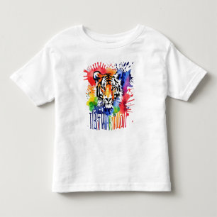 Svaga vattenfärgsfärgad tiger t shirt